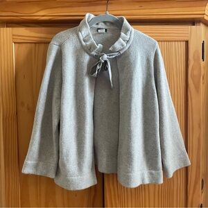 J. Crew Dream Taffeta-Sash Cashmere Blend Cardigan - Size Medium